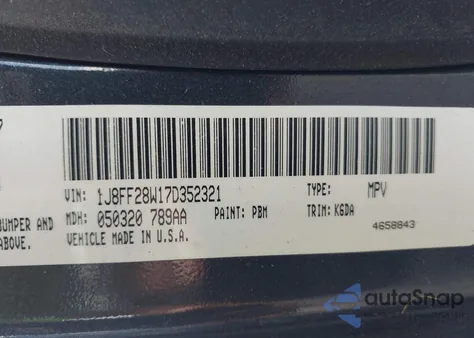 2007 Jeep Patriot Sport z USA, uszkodzony, nr VIN 1J8FF28W17D352321